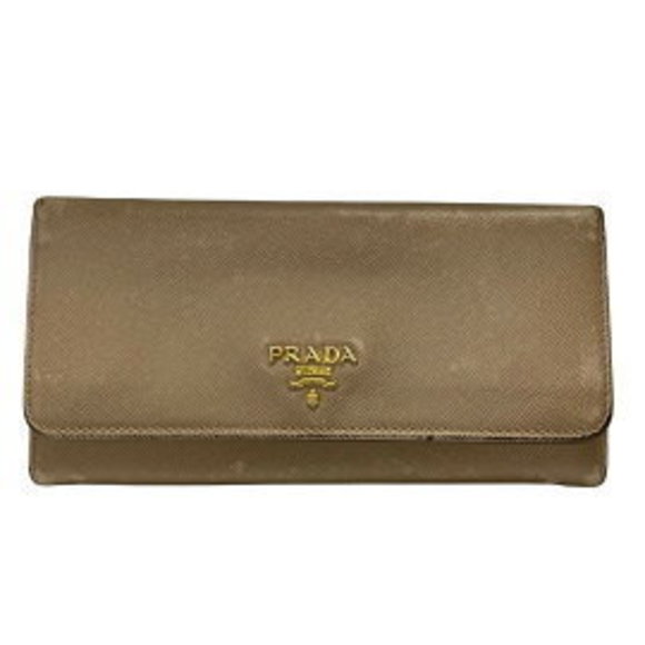 Prada long Wallet beige leather - Picture 1 of 9